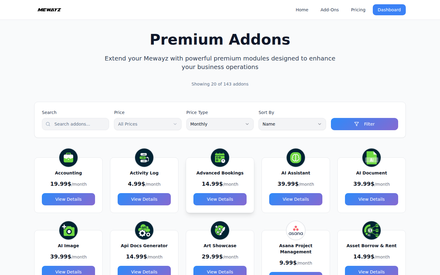 Add-On Marketplace