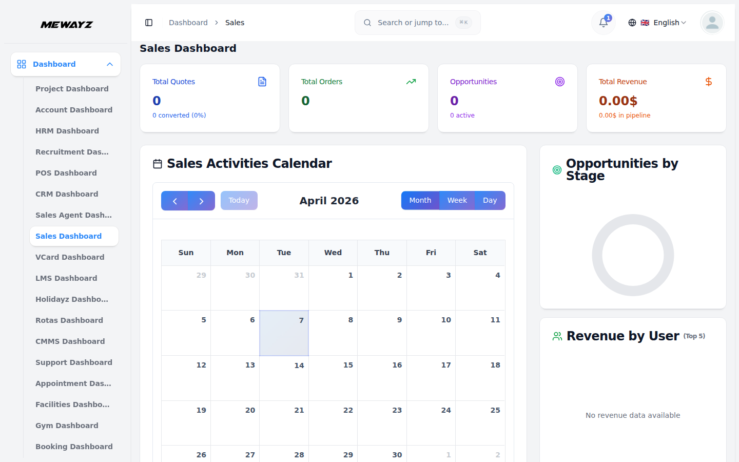 Sales Overview - Mewayz