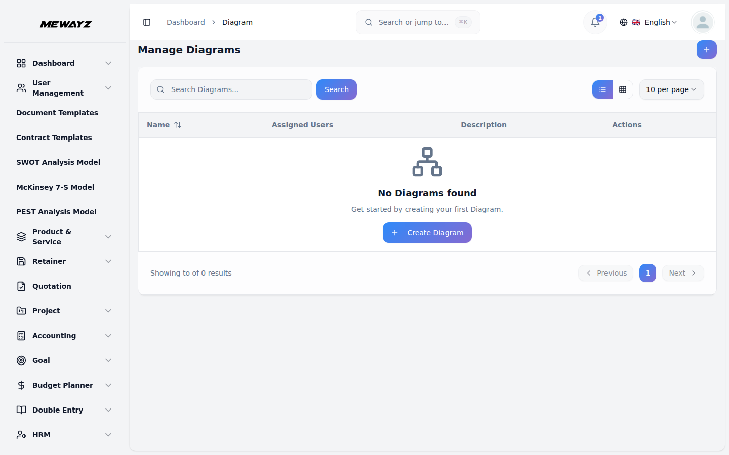 Diagram builder — create flowcharts and process diagrams visually