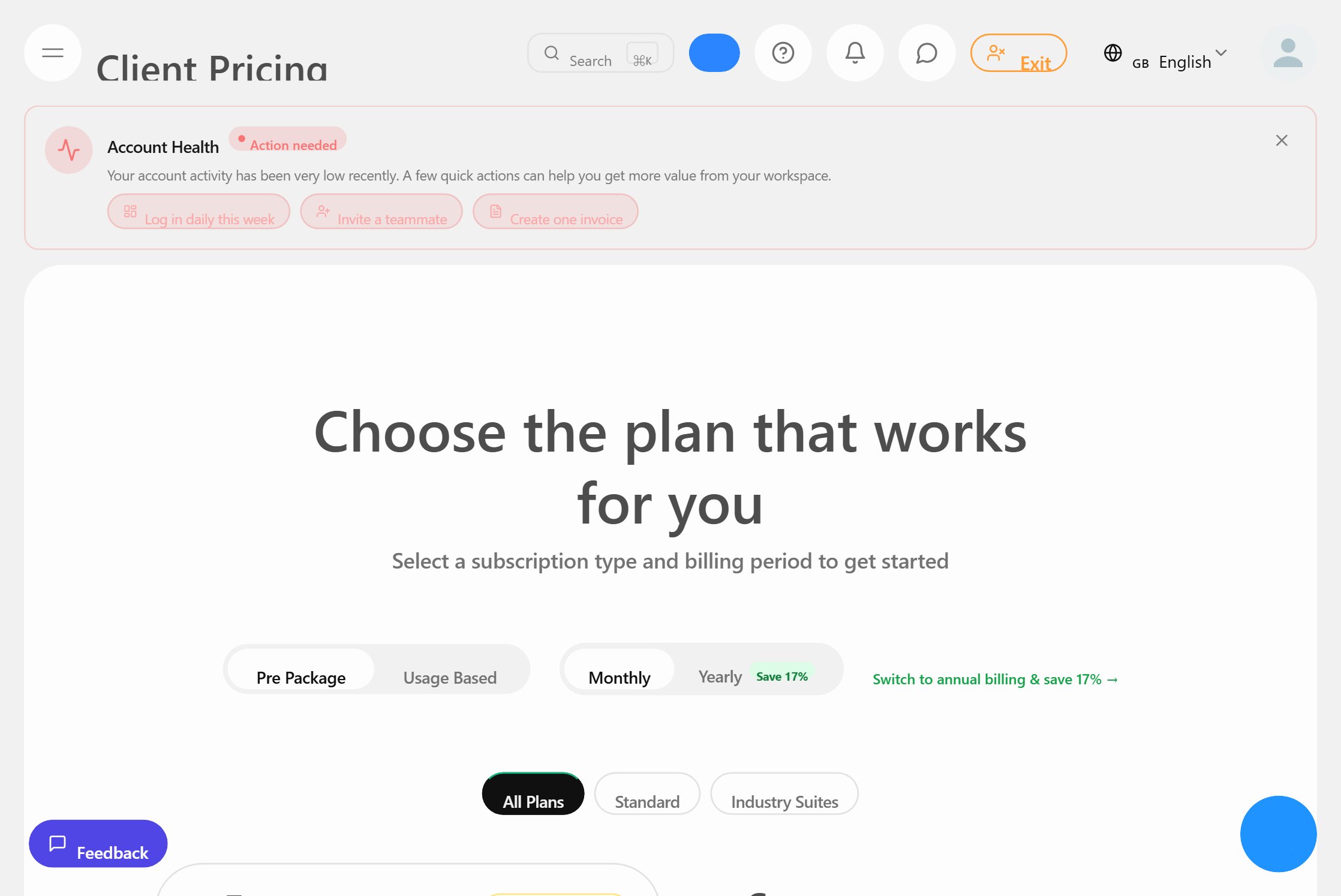 白标客户定价设置