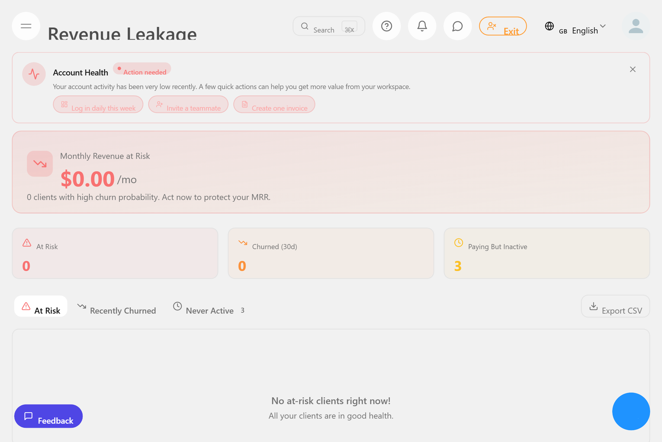 收入流失检测与警报